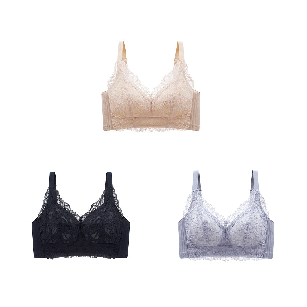 【10％OFF】小さく見せるブラ（3点セット）