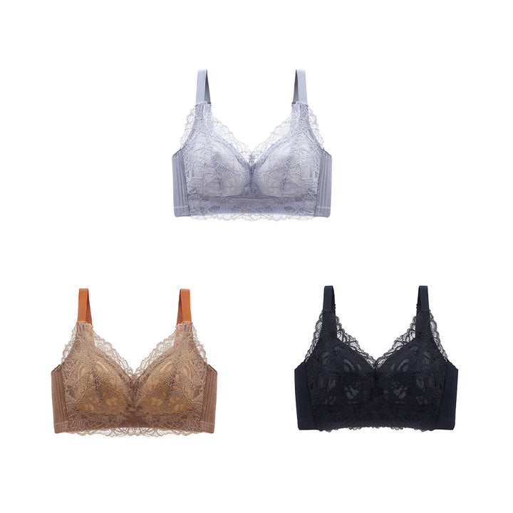 【10％OFF】小さく見せるブラ（3点セット）