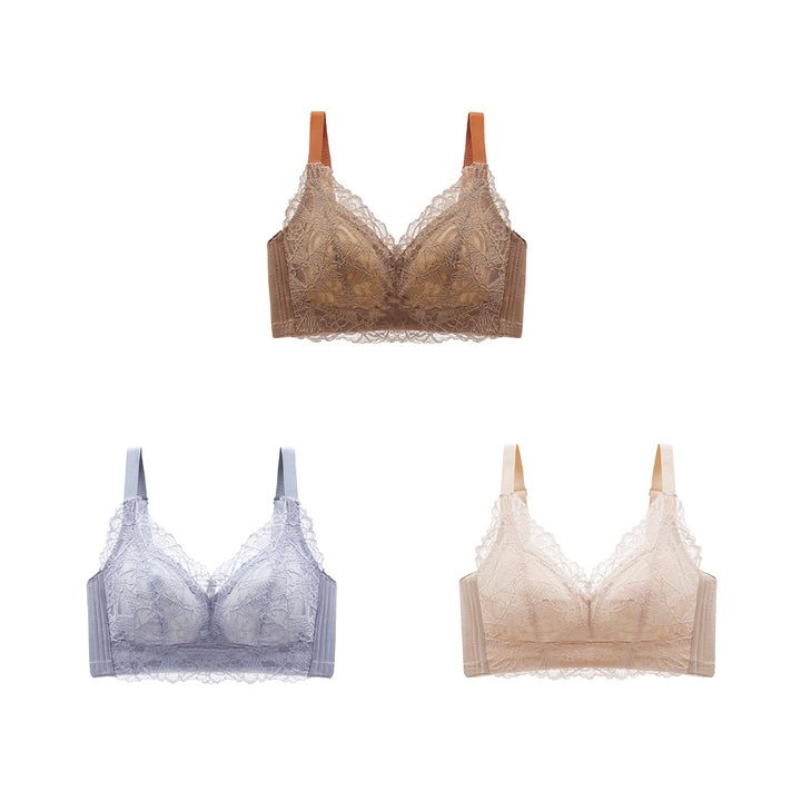 【10％OFF】小さく見せるブラ（3点セット）